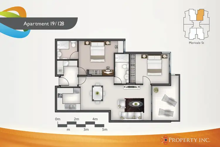 Floorplan of Homely unit listing, 19/128 Merivale Street, South Brisbane QLD 4101