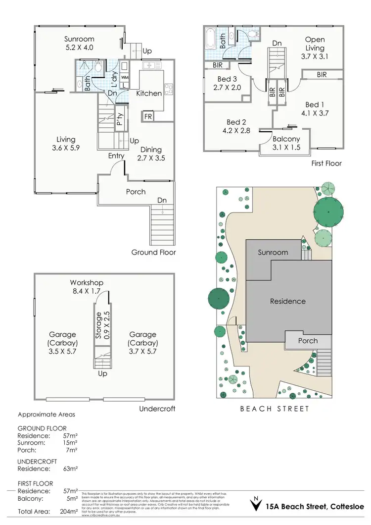 Floorplan of Homely house listing, 15A Beach Street, Cottesloe WA 6011