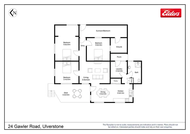 Floorplan of Homely house listing, 24 Gawler Road, Ulverstone TAS 7315