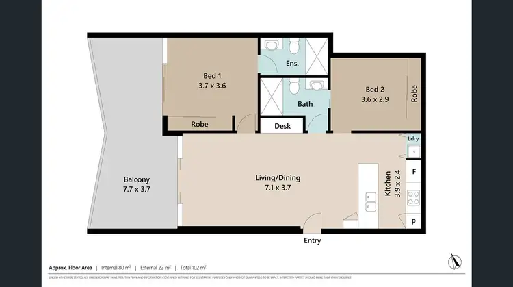 Floorplan of Homely apartment listing, 1107/218 Vulture Street, South Brisbane QLD 4101