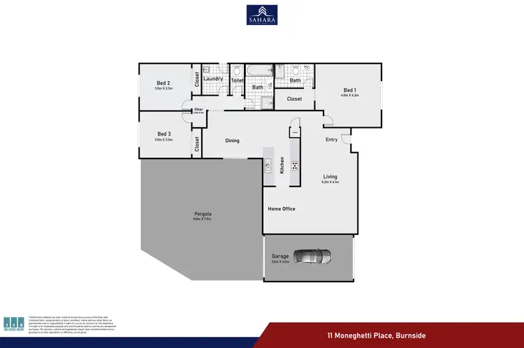 Floorplan of Homely house listing, 11 Moneghetti Place, Burnside VIC 3023