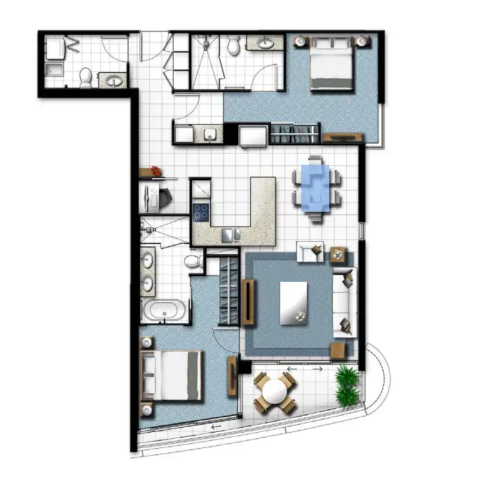 Floorplan of Homely apartment listing, 4507/5 Harbour Side Court, Biggera Waters QLD 4216