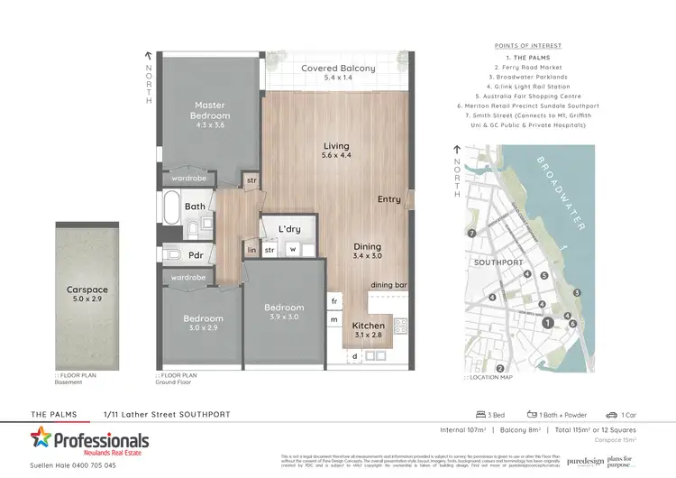 Floorplan of Homely unit listing, Unit 1/11 Lather Street, Southport QLD 4215