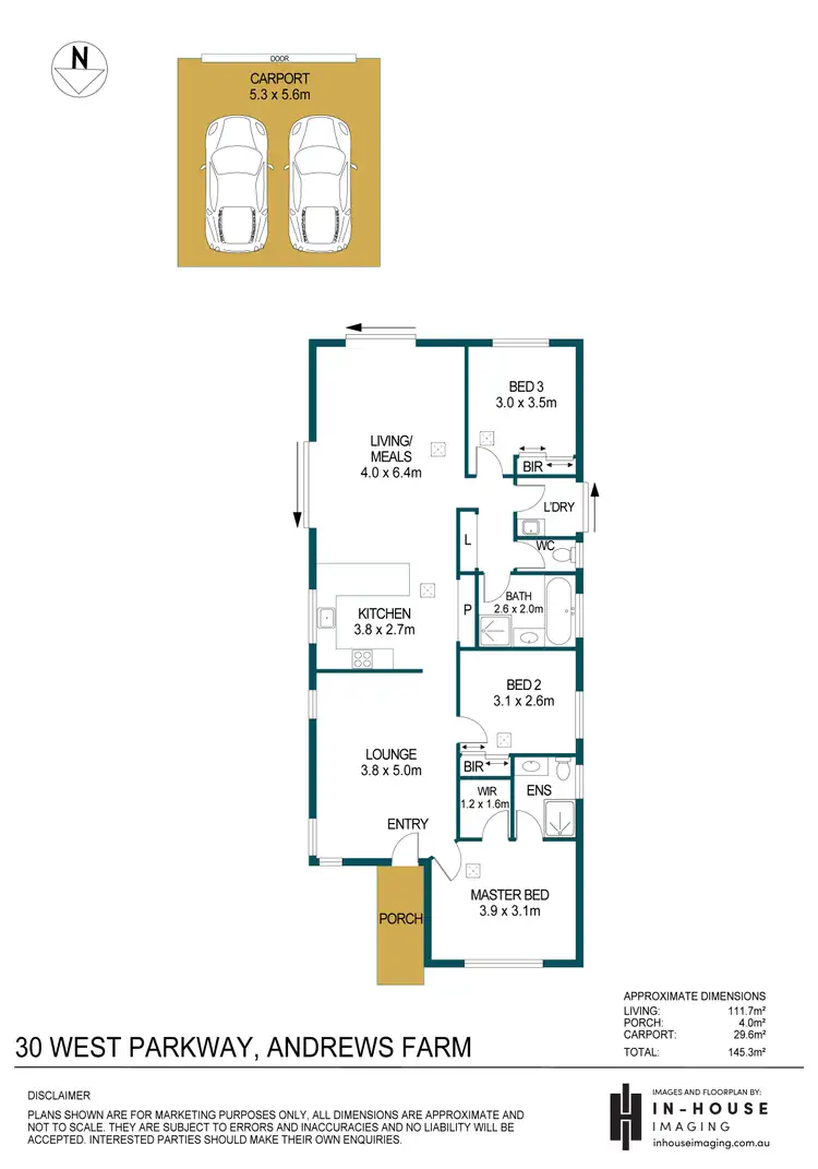 Floorplan of Homely house listing, 30 West Parkway, Andrews Farm SA 5114