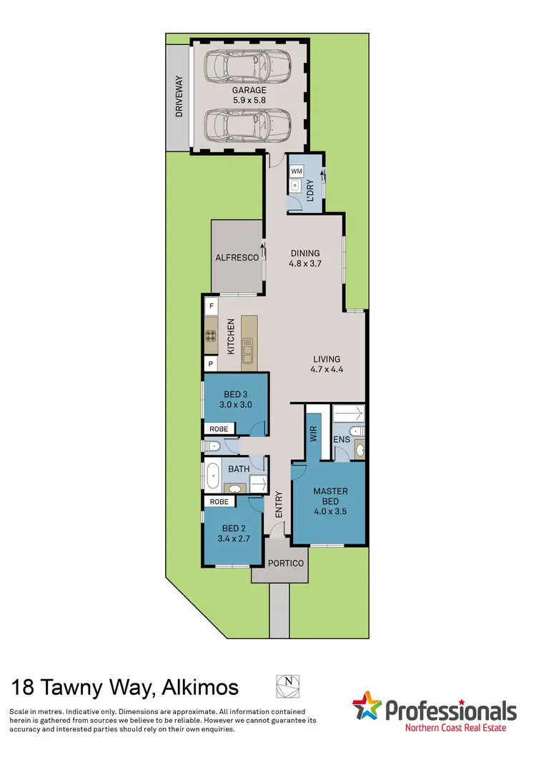 Floorplan of Homely house listing, 18 Tawny Way, Alkimos WA 6038
