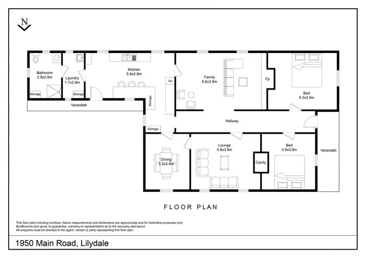 Floorplan of Homely house listing, 1950 Main Road, Lilydale TAS 7268