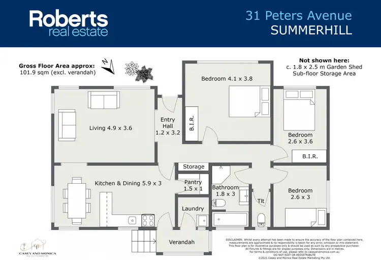 Floorplan of Homely house listing, 31 Peters Avenue, Summerhill TAS 7250