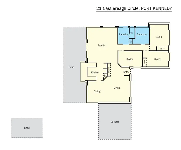 Floorplan of Homely house listing, 21 Castlereagh Circle, Port Kennedy WA 6172