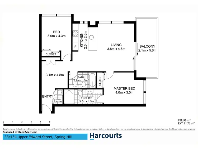 Floorplan of Homely unit listing, 33/454 Upper Edward Street, Spring Hill QLD 4000