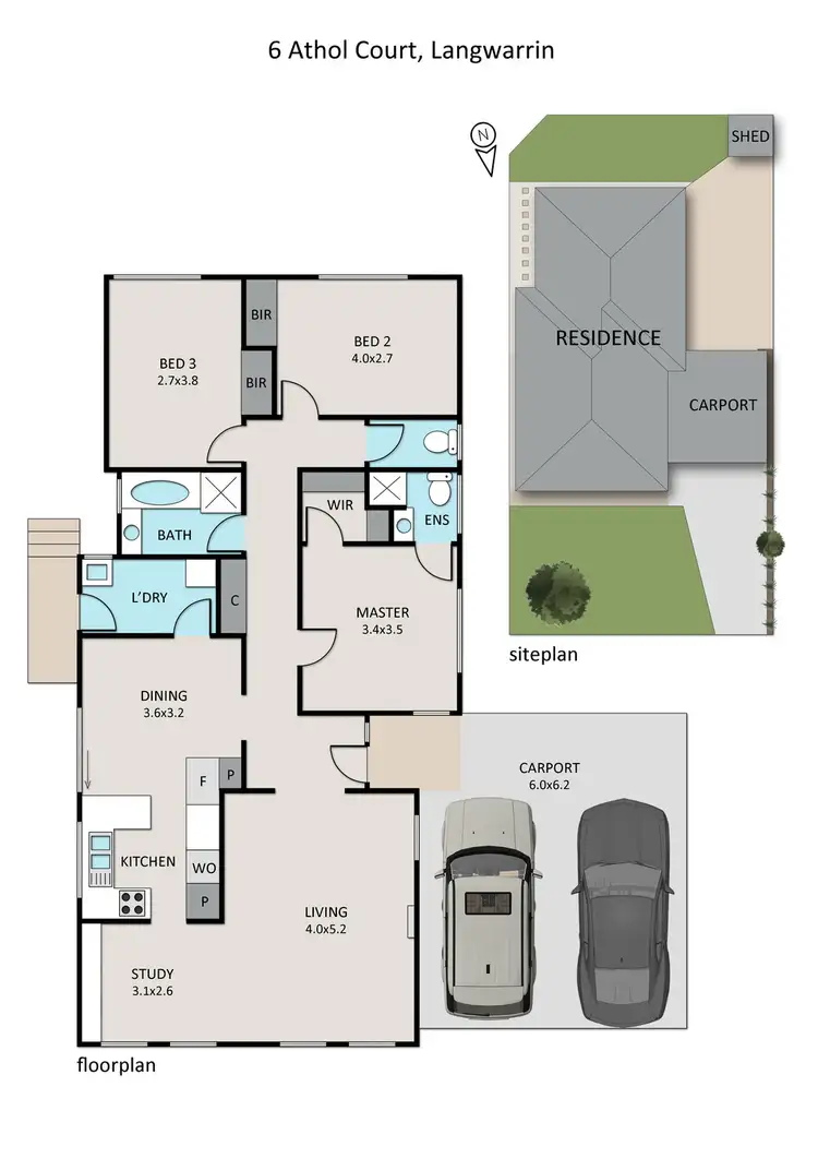 Floorplan of Homely house listing, 6 Athol Court, Langwarrin VIC 3910