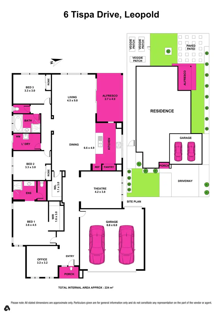 Floorplan of Homely house listing, 6 Tispa Drive, Leopold VIC 3224
