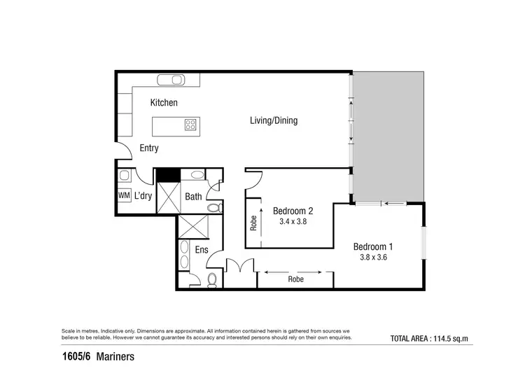 Floorplan of Homely house listing, 1605/6 Mariners Drive, Townsville City QLD 4810