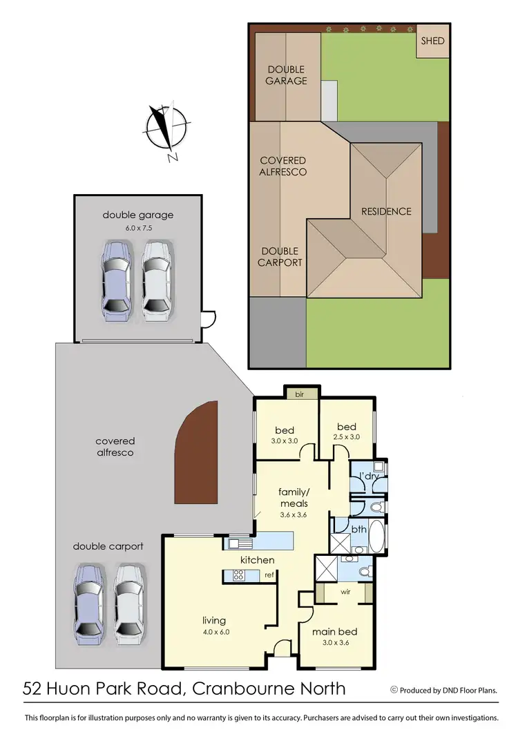 Floorplan of Homely house listing, 52 Huon Park Road, Cranbourne North VIC 3977