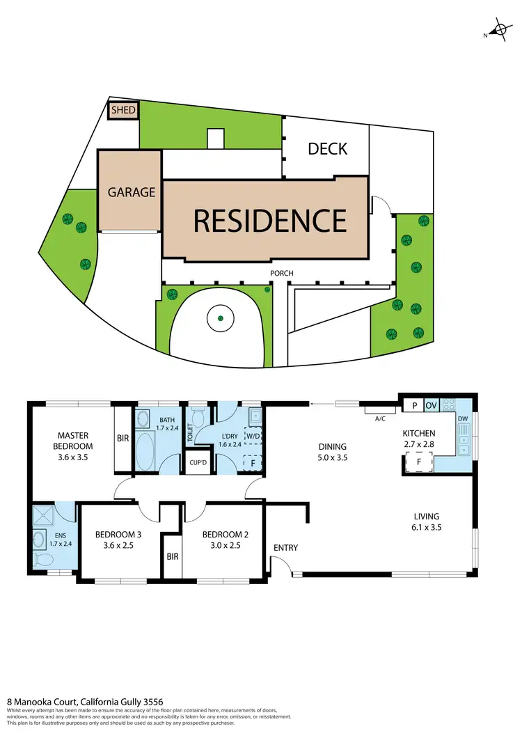Floorplan of Homely house listing, 8 Manooka Court, California Gully VIC 3556