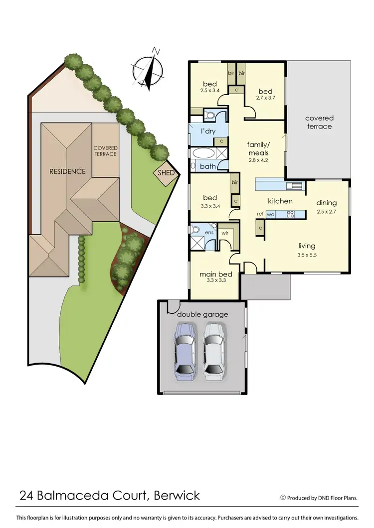 Floorplan of Homely house listing, 24 Balmaceda Court, Berwick VIC 3806