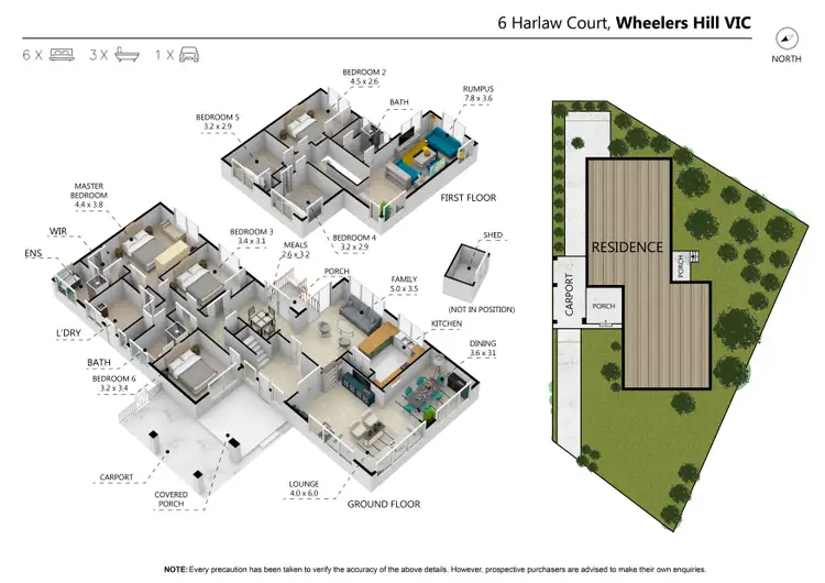 Floorplan of Homely house listing, 6 Harlaw Court, Wheelers Hill VIC 3150