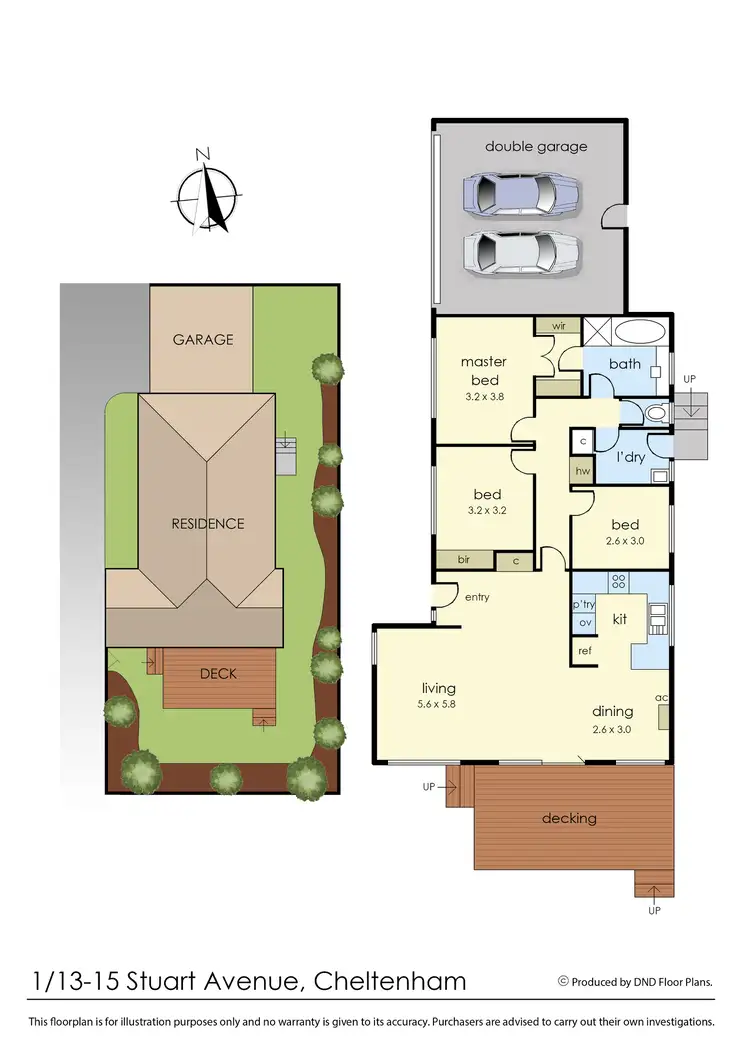 Floorplan of Homely unit listing, 1/13-15 Stuart Avenue, Cheltenham VIC 3192