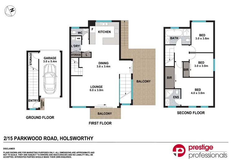 Floorplan of Homely townhouse listing, 2/15 Parkwood Road, Holsworthy NSW 2173