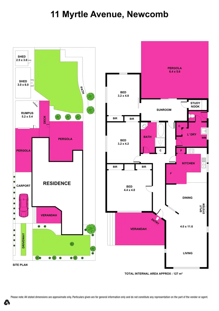 Floorplan of Homely house listing, 11 Myrtle Avenue, Newcomb VIC 3219