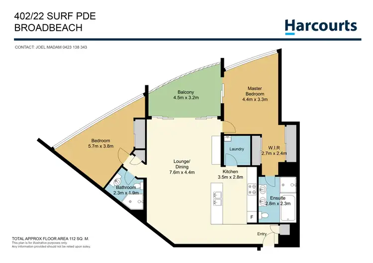 Floorplan of Homely apartment listing, 402/22 Surf Parade, Broadbeach QLD 4218