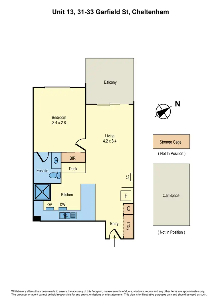Floorplan of Homely apartment listing, 13/31-33 Garfield Street, Cheltenham VIC 3192