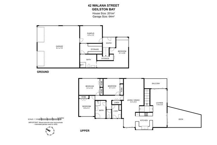 Floorplan of Homely house listing, 42 Walana Street, Geilston Bay TAS 7015
