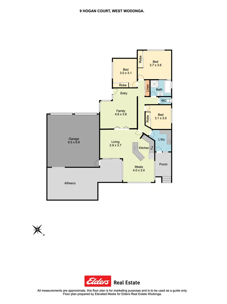 Floorplan of Homely house listing, 9 Hogan Court, Wodonga VIC 3690