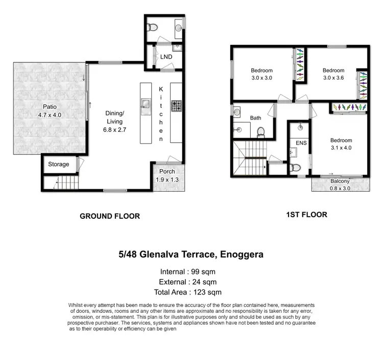 Floorplan of Homely townhouse listing, 5/48 Glenalva Terrace, Enoggera QLD 4051