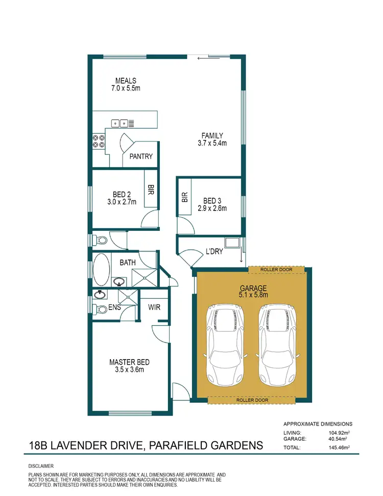 Floorplan of Homely house listing, 18B Lavender Drive, Parafield Gardens SA 5107