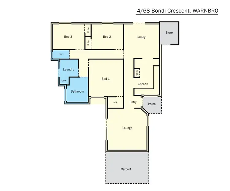 Floorplan of Homely house listing, 4/68 Bondi Crescent, Warnbro WA 6169