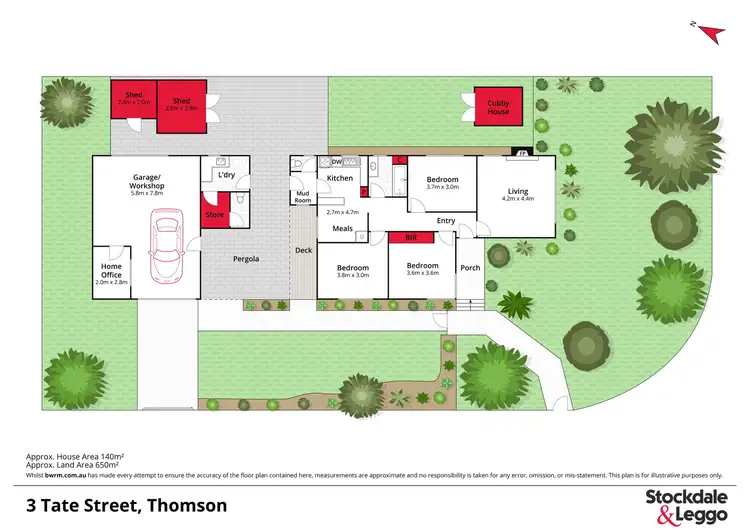 Floorplan of Homely house listing, 3 Tate Street, Thomson VIC 3219