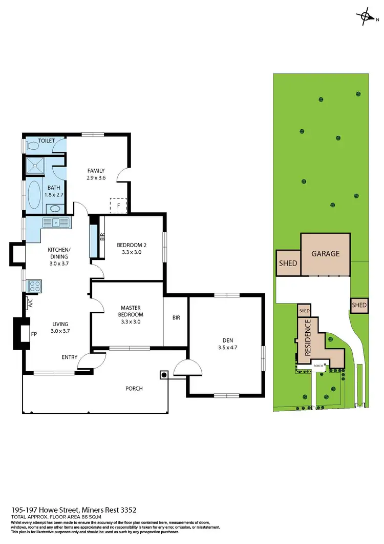 Floorplan of Homely house listing, 195-197 Howe Street, Miners Rest VIC 3352