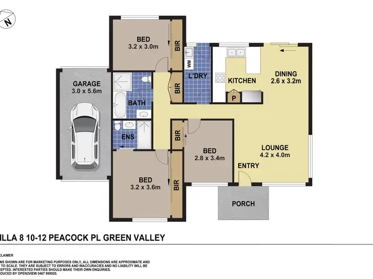 Floorplan of Homely villa listing, 8/10 Peacock Close, Green Valley NSW 2168