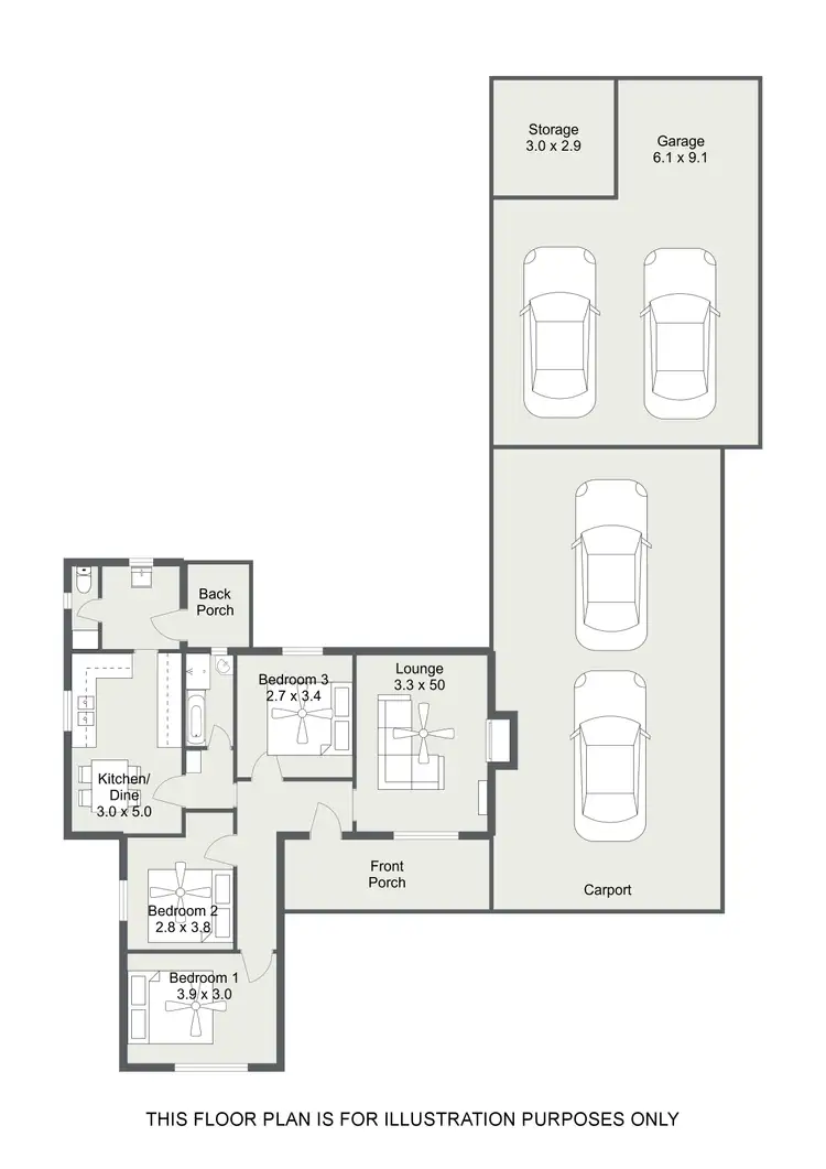 Floorplan of Homely house listing, 3 ATTIWILL STREET, Naracoorte SA 5271