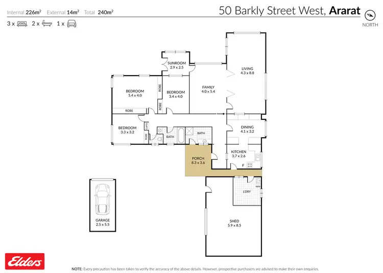 Floorplan of Homely house listing, 50 Barkly Street West, Ararat VIC 3377