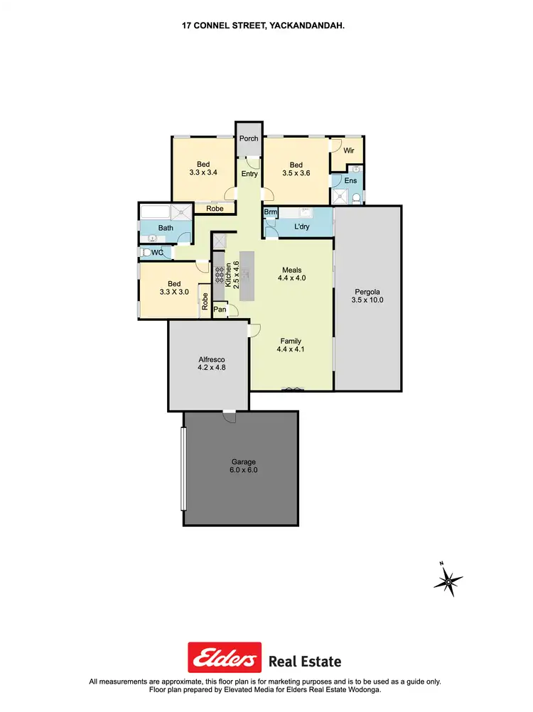 Floorplan of Homely house listing, 17 Connel Street, Yackandandah VIC 3749