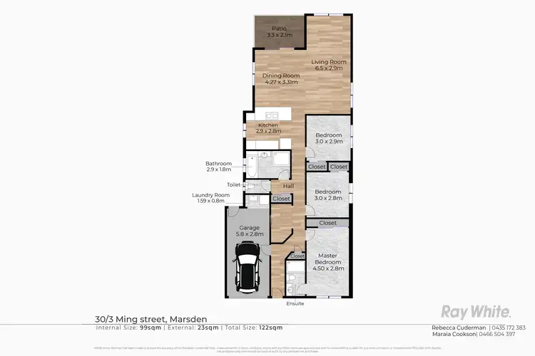 Floorplan of Homely townhouse listing, 30/3-7 Ming Street, Marsden QLD 4132