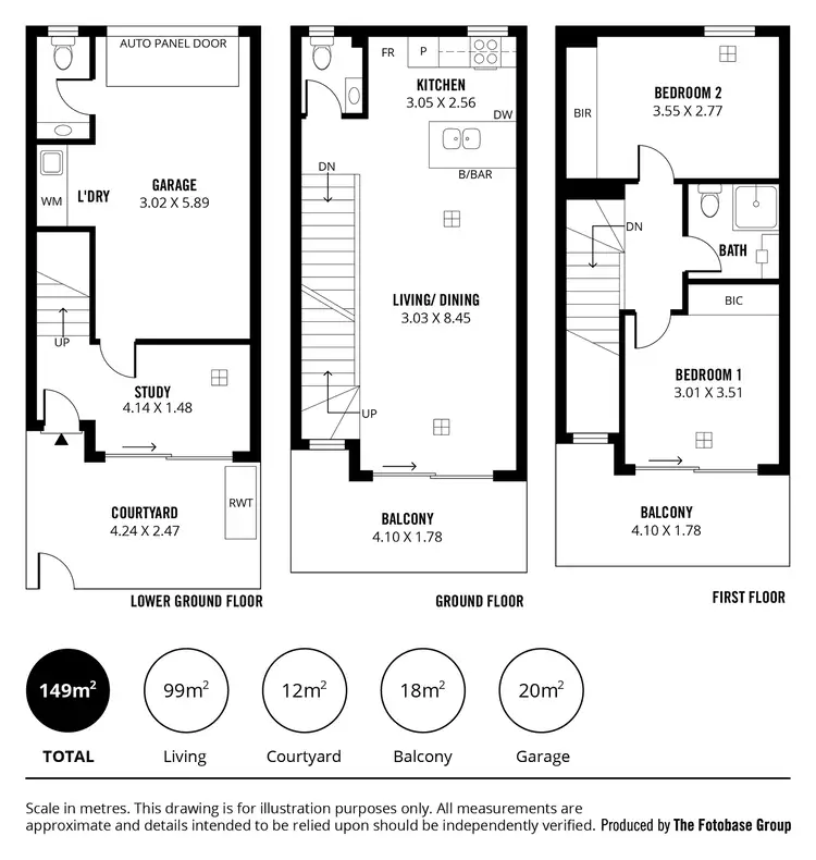 Floorplan of Homely townhouse listing, 18B Quebec Street, Port Adelaide SA 5015