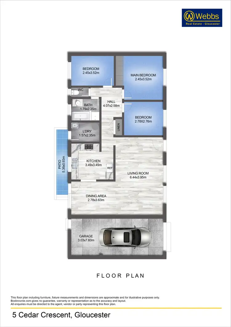 Floorplan of Homely house listing, 5 Cedar Crescent, Gloucester NSW 2422
