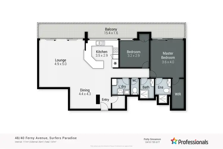 Floorplan of Homely unit listing, 48/40 Ferny Avenue, Surfers Paradise QLD 4217