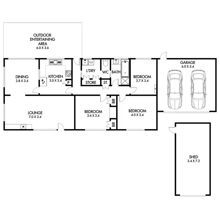 Floorplan of Homely house listing, 2 Winifred Street, Horsham VIC 3400