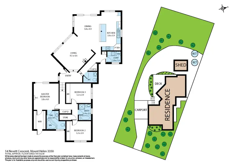 Floorplan of Homely house listing, 14 Nevett Crescent, Mount Helen VIC 3350
