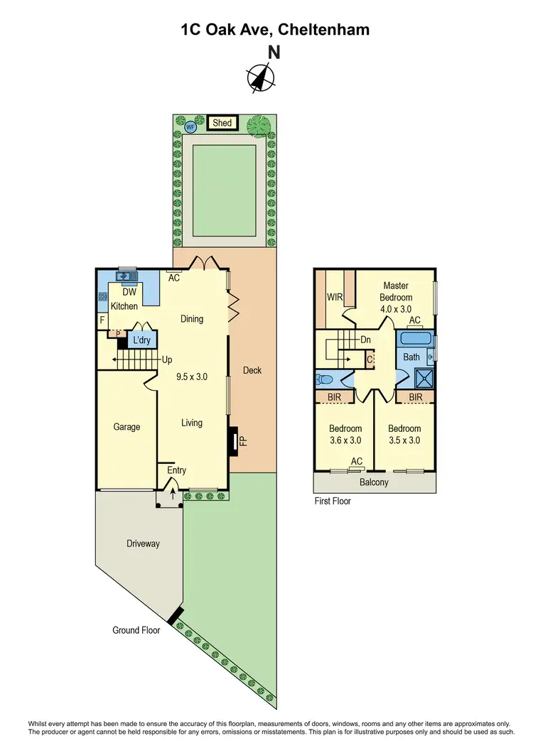 Floorplan of Homely townhouse listing, 1C Oak Avenue, Cheltenham VIC 3192