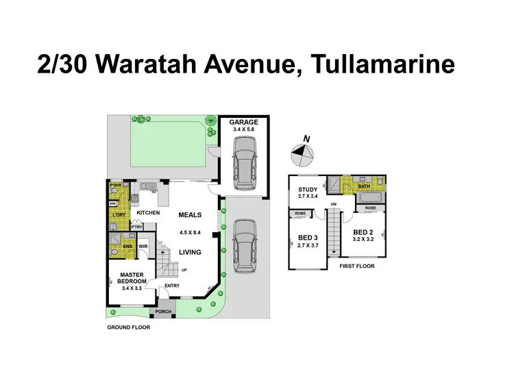 Floorplan of Homely townhouse listing, 2/30 Waratah Avenue, Tullamarine VIC 3043