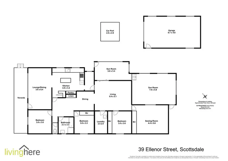 Floorplan of Homely house listing, 39 Ellenor Street, Scottsdale TAS 7260