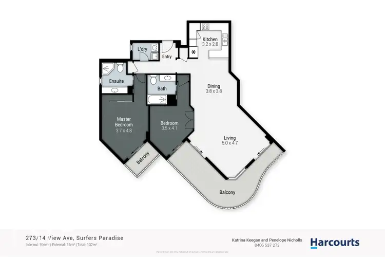 Floorplan of Homely apartment listing, 273/6-12 View Avenue, Surfers Paradise QLD 4217