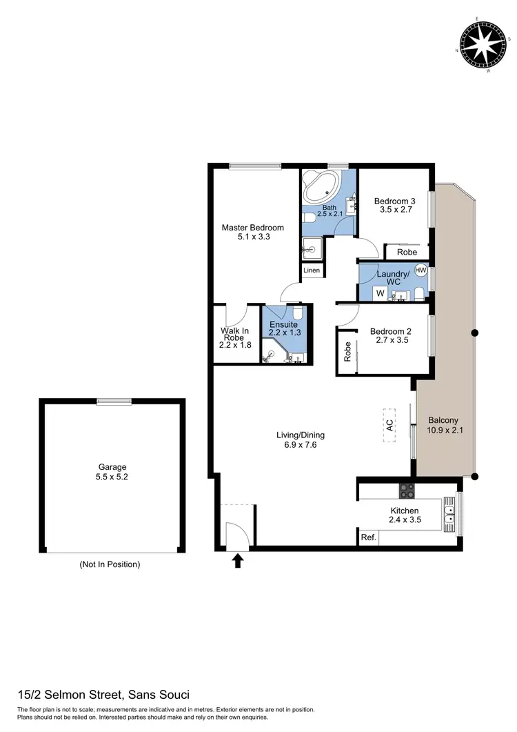 Floorplan of Homely unit listing, 15/2-6 Selmon Street, Sans Souci NSW 2219
