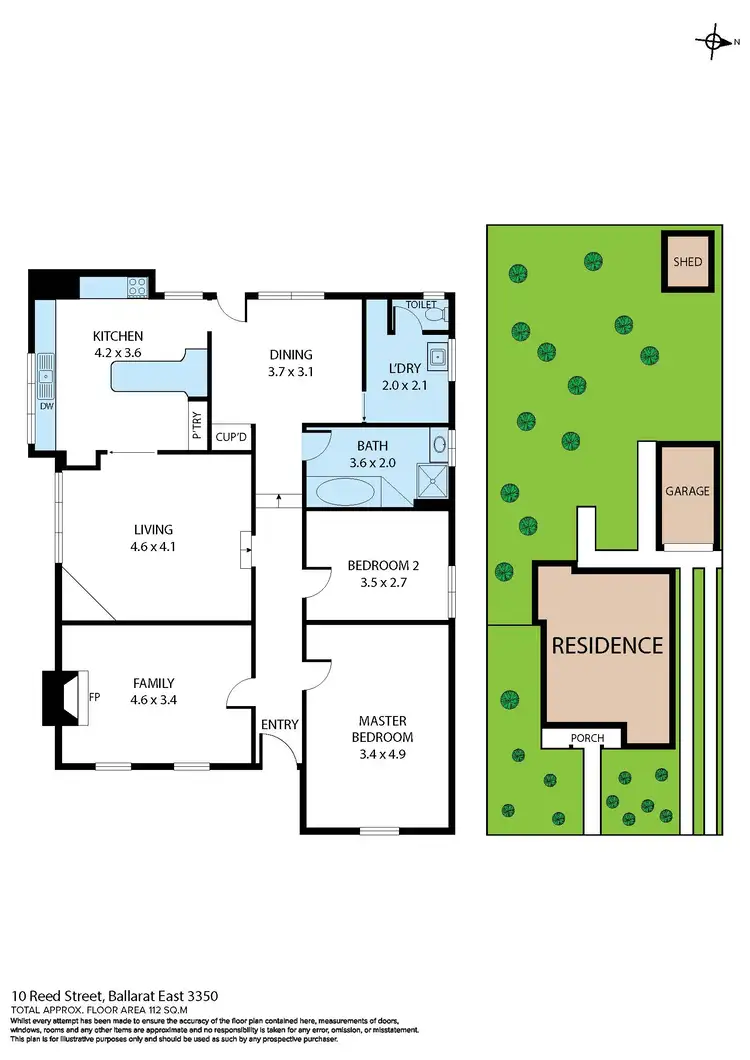 Floorplan of Homely house listing, 10 Reed Street, Creswick VIC 3363