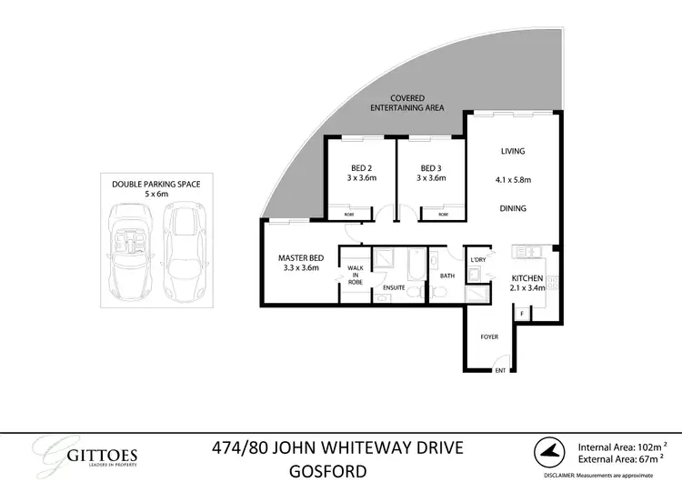 Floorplan of Homely apartment listing, 474/80 John Whiteway Drive, Gosford NSW 2250