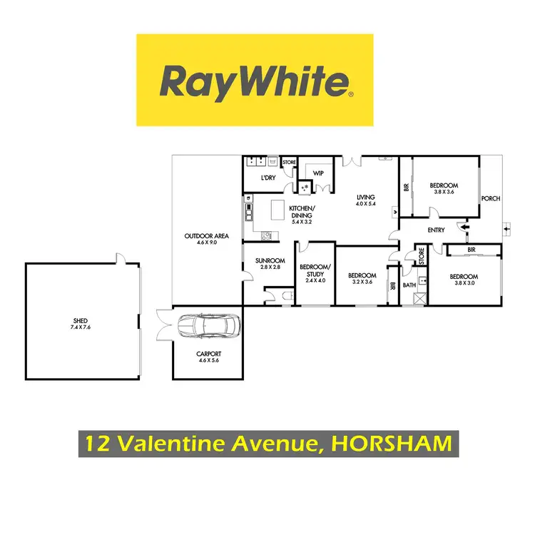 Floorplan of Homely house listing, 12 Valentine Avenue, Horsham VIC 3400